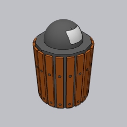 Trash Receptacle Dome-Park