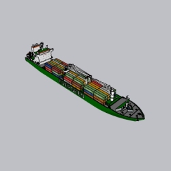 大型货船SU模型