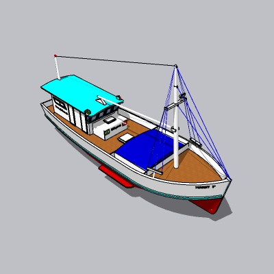 智达云捕鱼船草图大师插件_草图大师模型_sketchup插件_sketchup模型