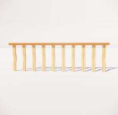 栏杆扶手_002_景观设计模型