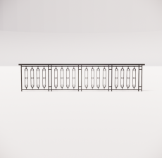 铁艺栏杆_012_景观设计模型