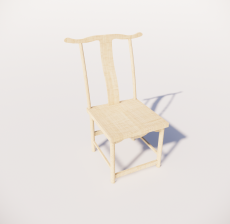 木色单椅2_Sketchup模型