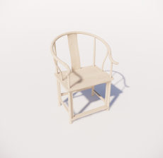 木色单椅3_Sketchup模型