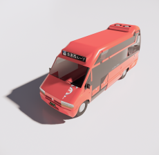 红色巴士_Sketchup模型