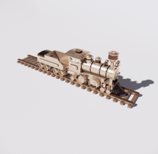 蒸汽火车_Sketchup模型