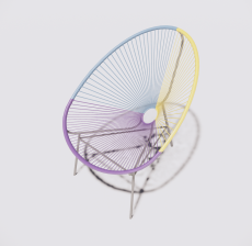 塑料靠背椅2_Sketchup模型