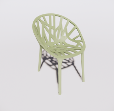 塑料靠背椅4_Sketchup模型