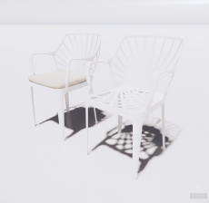 塑料靠背椅5_Sketchup模型