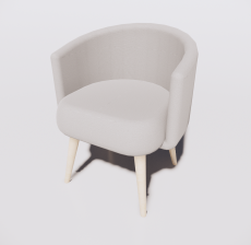 靠背椅11_Sketchup模型