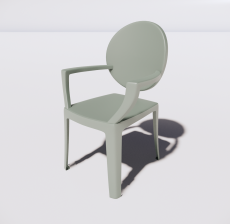 靠背椅25_Sketchup模型