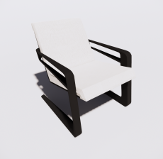 靠背椅4_Sketchup模型