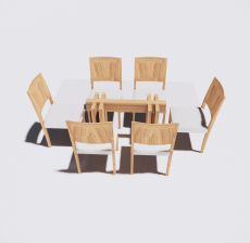 餐桌餐椅组合12_Sketchup模型