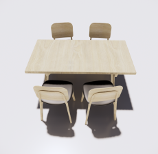 餐桌餐椅组合14_Sketchup模型