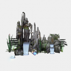 假山_049中式假山_Sketchup模型